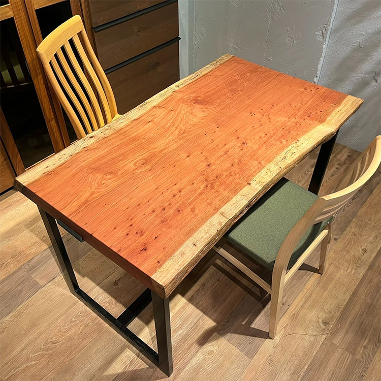 一枚板　レッドオバンコール　1802-2-3　(W120cm)　ローテーブル