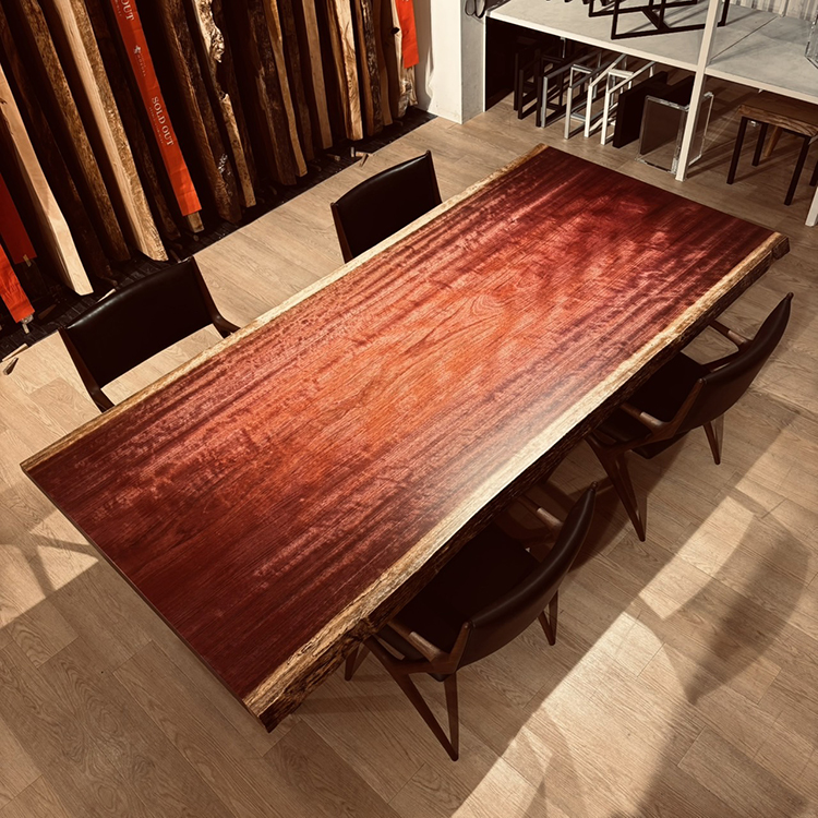 一枚板　パープルハート　651-1/2-9-1　(W230cm)　ダイニングテーブル